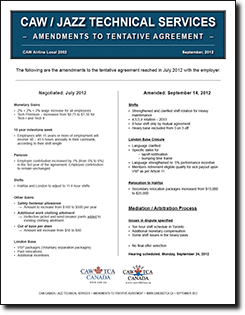 Jazz Technical Services amendments